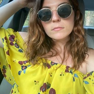 WEEKEND SALE! Zara Floral off the shoulder blouse